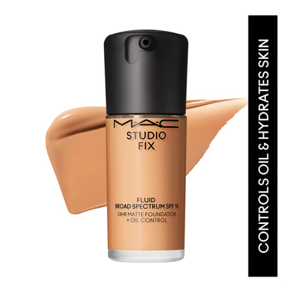 M.A.C Studio Fix Fluid SPF 15 Soft Matte Foundation With Hyaluronic Acid - NC 40