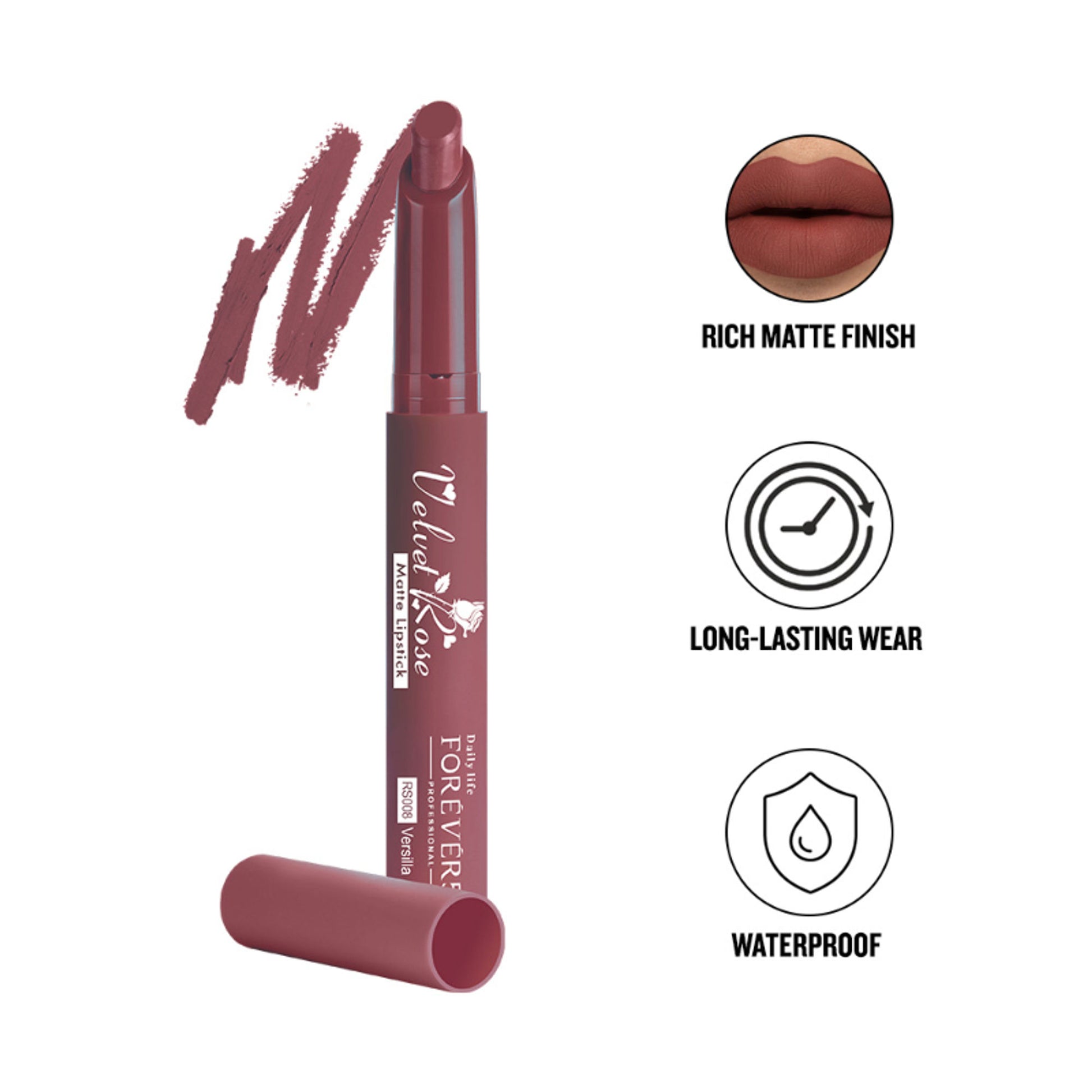 Daily Life Forever52 Velvet Rose Matte Lipstick - RS008 Versilla