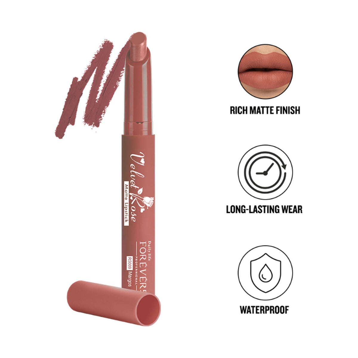Daily Life Forever52 Velvet Rose Matte Lipstick - RS009 Margos
