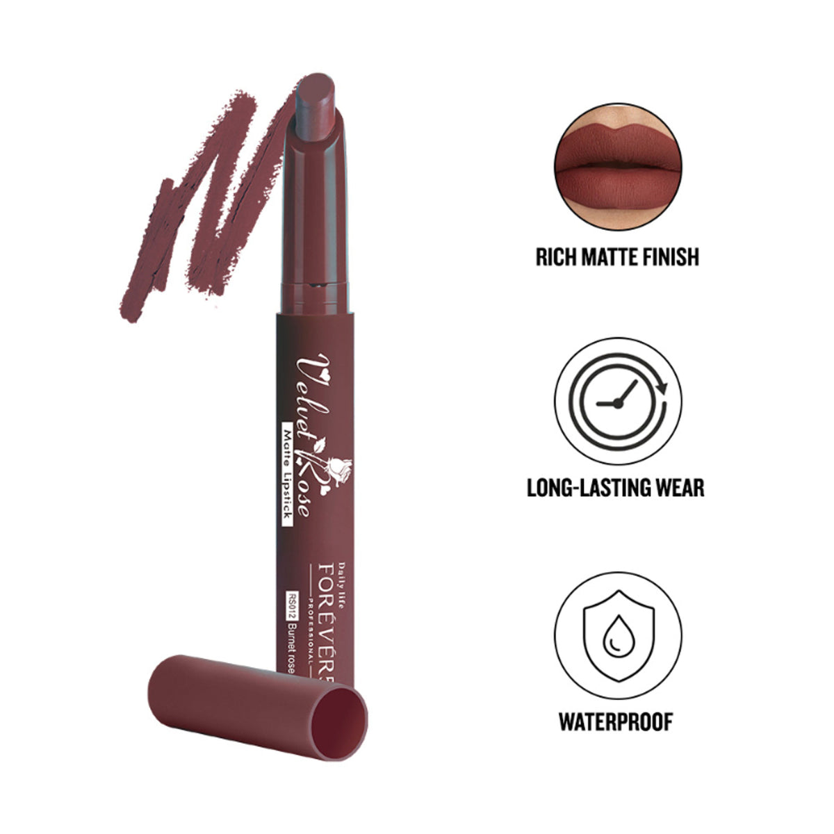 Daily Life Forever52 Velvet Rose Matte Lipstick - RS012 Burnet Rose