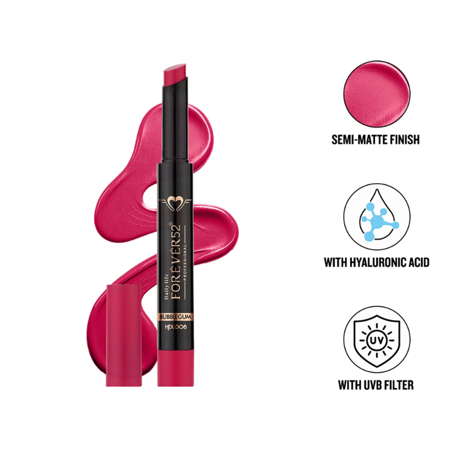 Daily Life Forever52 Hydra Lips Semi Matte Lipstick - Bubblegum-06