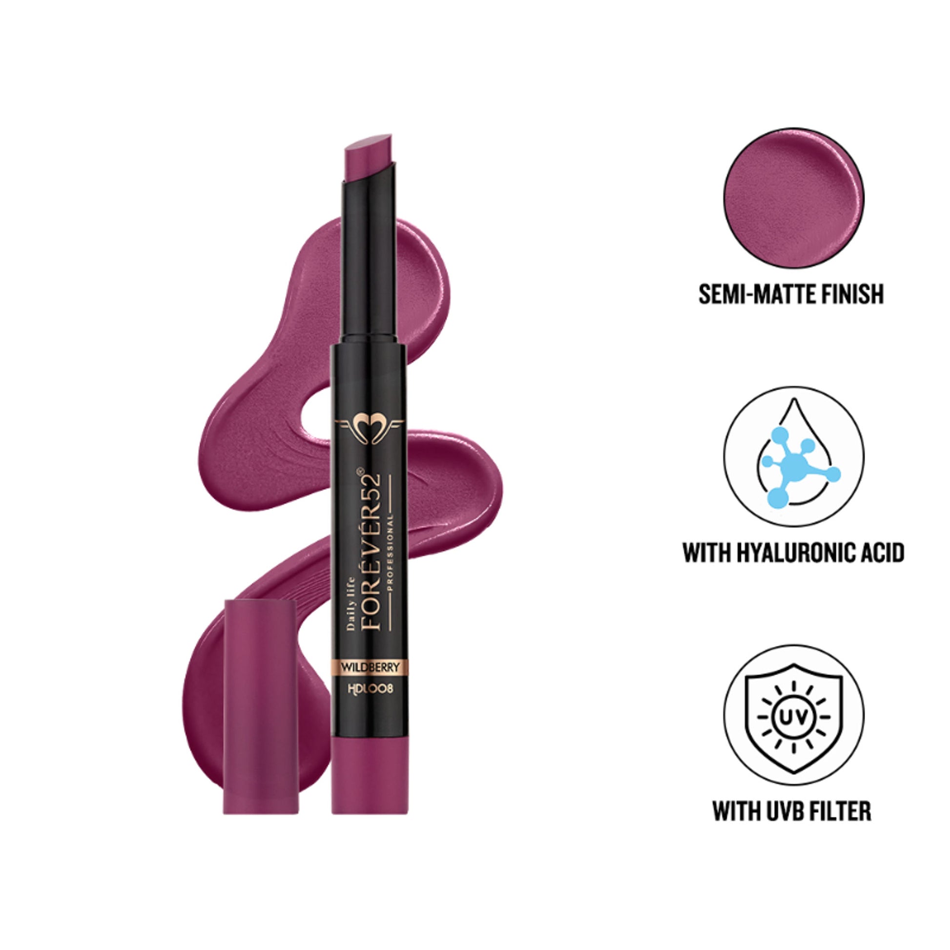 Daily Life Forever52 Hydra Lips Semi Matte Lipstick - Wildberry-08