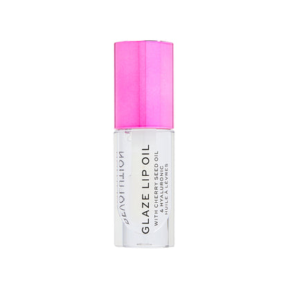 Makeup Revolution Glaze Lip Oil Intense Nourishment With Hyaluronic Acid Vitamin E - Lust Clear