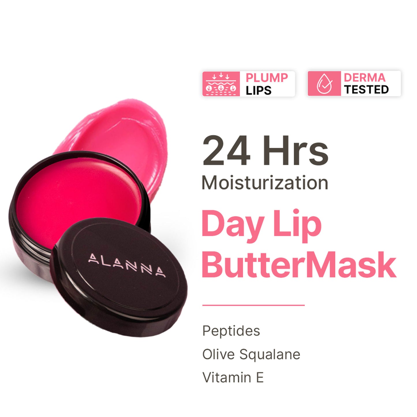 ALANNA Day Lip ButterMask, Moisturizing Daytime Lip Care, For Dark & Dry Pigmented Lips