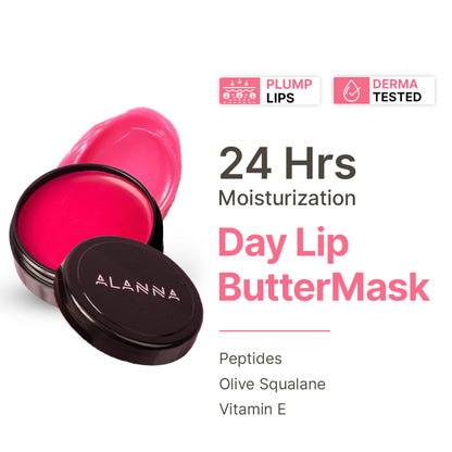 ALANNA Day Lip ButterMask, Moisturizing Daytime Lip Care, For Dark & Dry Pigmented Lips