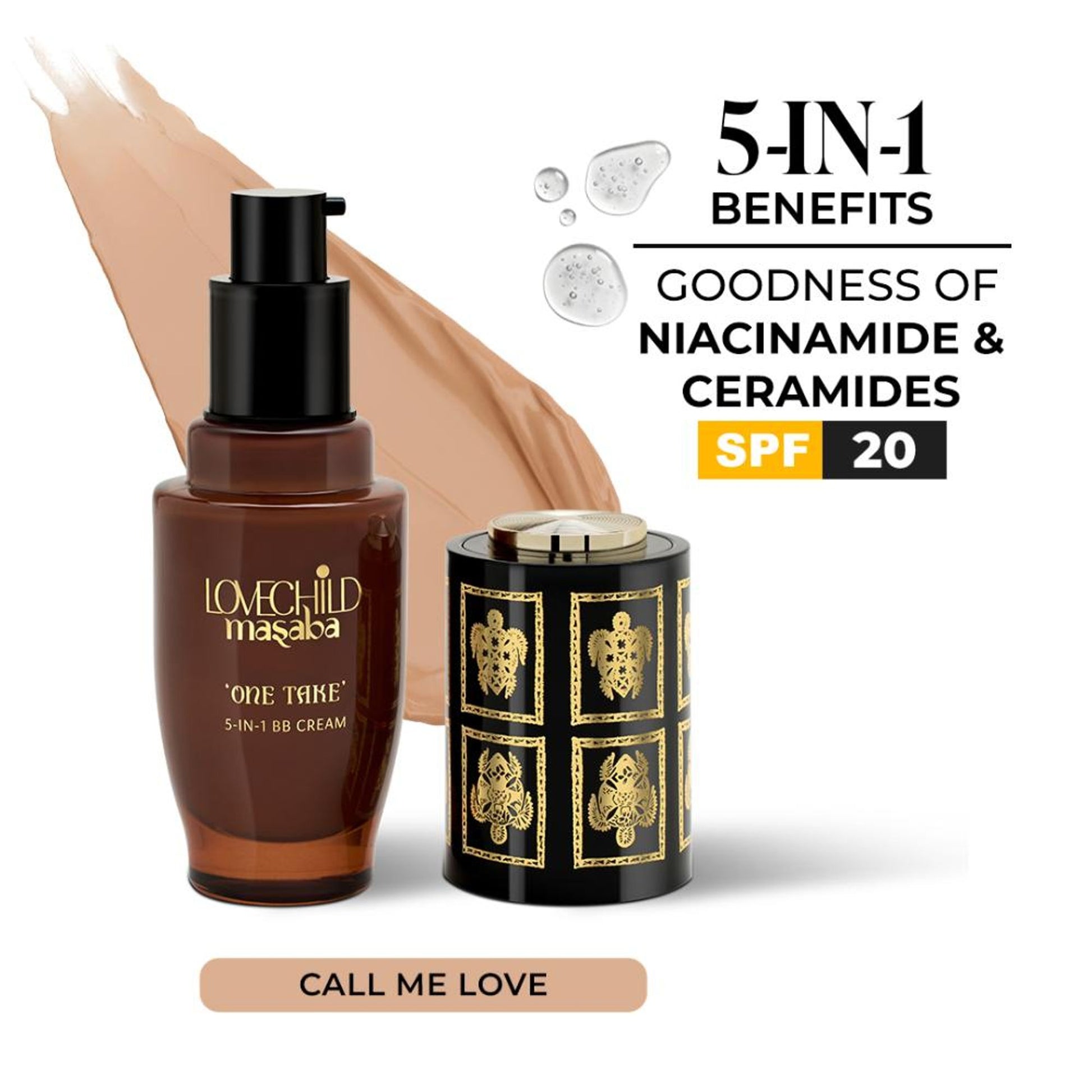 LoveChild Masaba One Take 5-In-1 BB Cream SPF 20 PA++ - Call Me Love