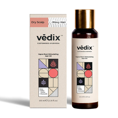 Vedix Hair Oil- Dry Scalp & Wavy Hair - Vapra Root Stimulating Hair Oil