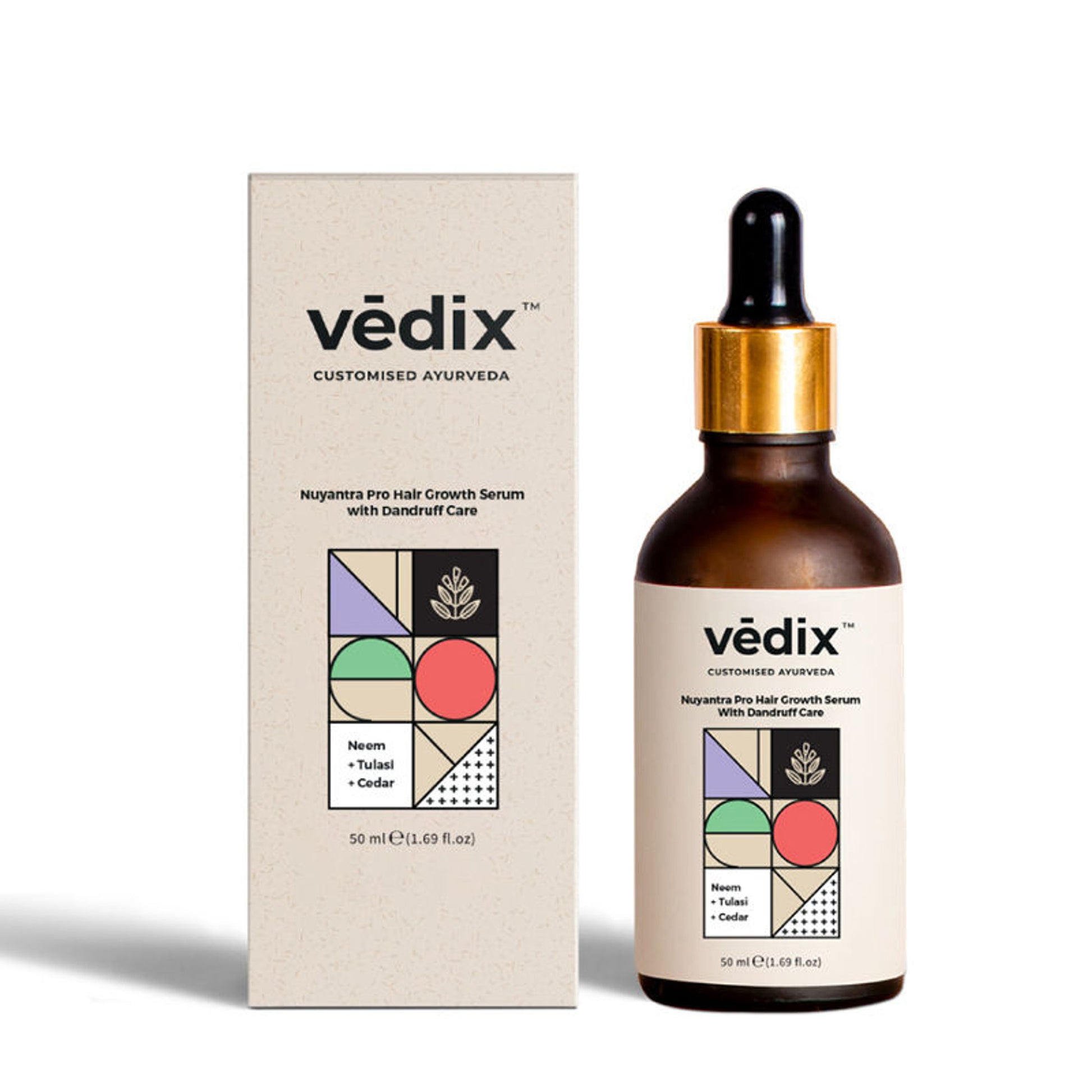 Vedix Nuyantra Pro Hair Growth Serum With Dandruff Care Neem + Tulsi + Bhringraj
