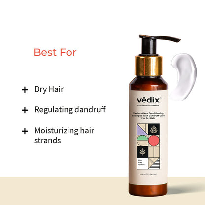 Vedix Dandruff Shampoo - Dry Hair - Vardara Deep Conditioning Dandruff Shampoo