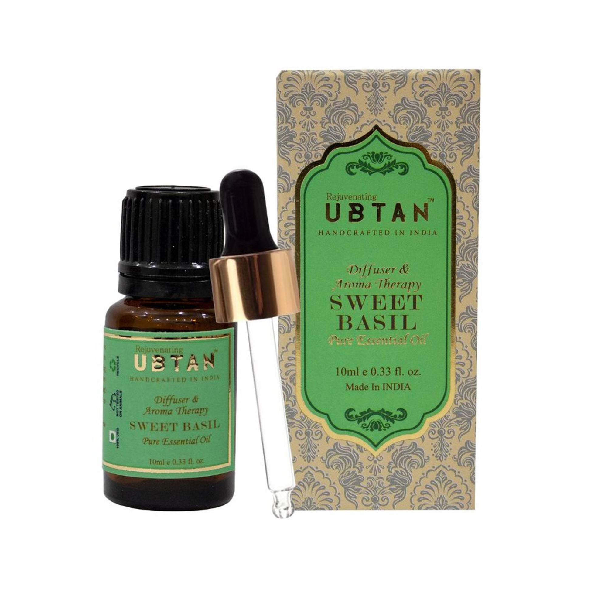 Rejuvenating UBTAN Sweet Basil Pure Essential Bath & Body Oil