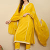 Dhiyona IE Straight Mirror Work Kurta with Trousers & Dupatta