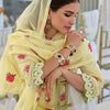 Dhiyona IE Floral Embroidered V-Neck Pure Cotton Straight Kurta With Trousers & Dupatta