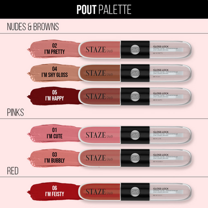Staze 9To9 Gloss Lock 2-In-1 Liquid Lipstick - 03 Im Bubbly