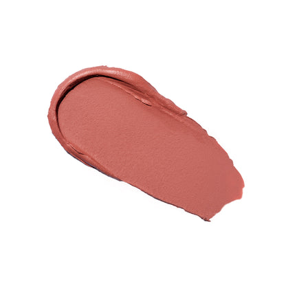 Anastasia Beverly Hills matte lipstick in Blush Brown, showing the lipstick tube and swatch on a neutral background.
