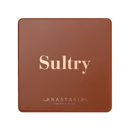 Mini Anastasia Beverly Hills Sultry Palette with warm eyeshadow shades and sleek packaging for versatile eye makeup looks.