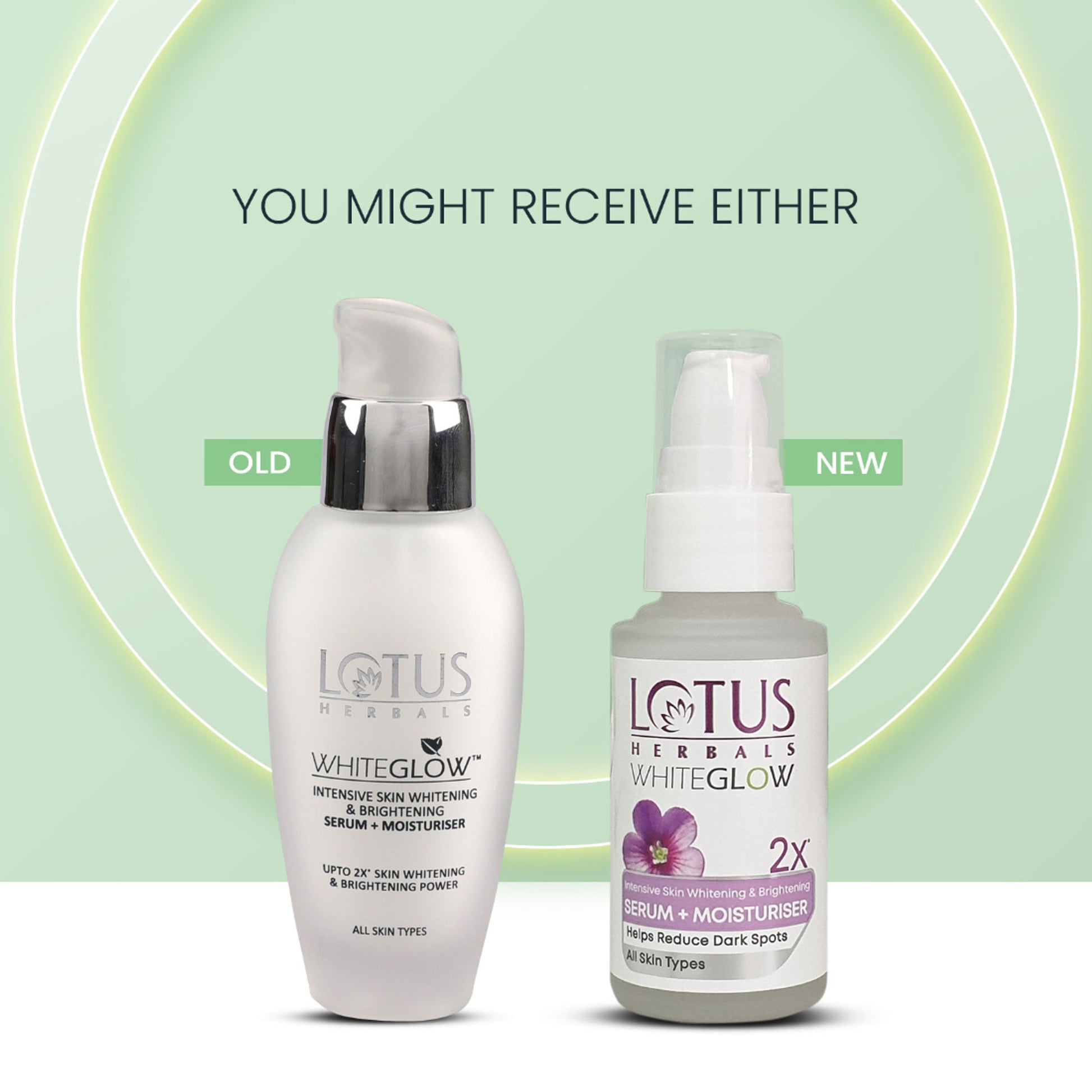 Lotus Herbals WhiteGlow Intensive Skin Whitening & Brightening Serum + Moisturiser,Reduce Dark Spots