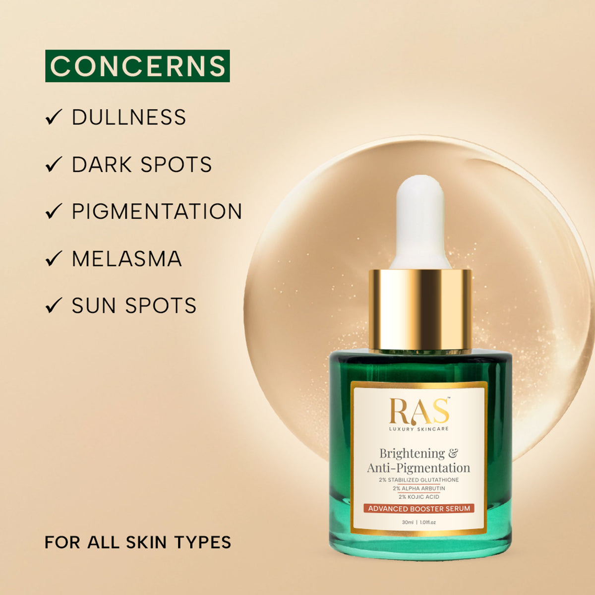 RAS Luxury Oils Brightening & Anti Pigmentation Advanced Booster Serum