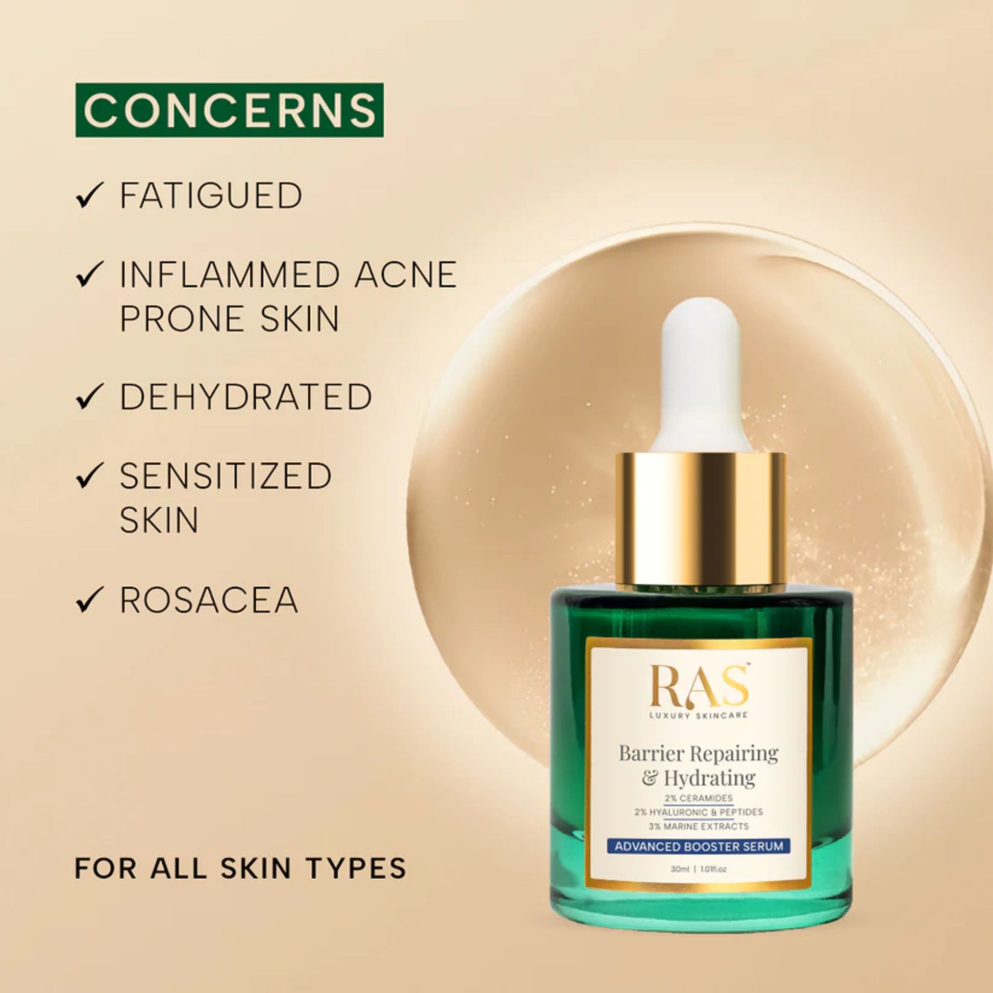 RAS Luxury Oils Barrier Repairing & Hydrating Advanced Booster Serum