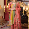 Indyancart IE Ethnic Motifs Embroidered Panelled Sequinned A-Line Kurta With Palazzos & Dupatta