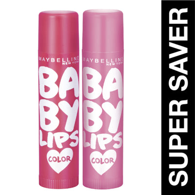 Maybelline New York Baby Lips Color Lip Balm with SPF 11, Lasts UpTo 24H - Pink Lolita + Berry Crush