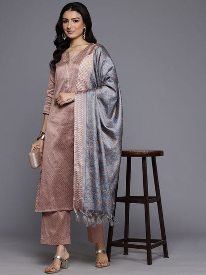 Dhiyona VA Women's Jacquard Gota Embellished Kurta Set