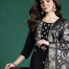 Dhiyona IE Floral Embroidered Thread Work Kurta with Trousers & With Dupatta