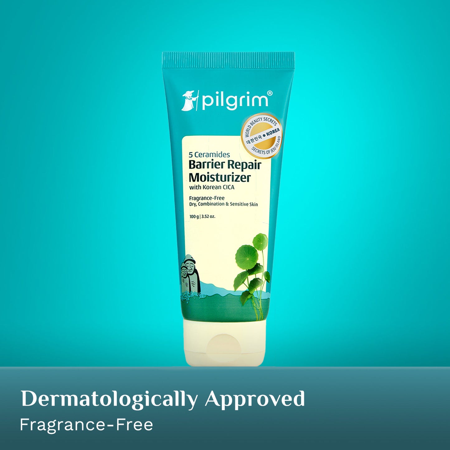 Pilgrim 5 Ceramides Barrier Repair Moisturizer with Korean CICA Lightweight & Non-Sticky