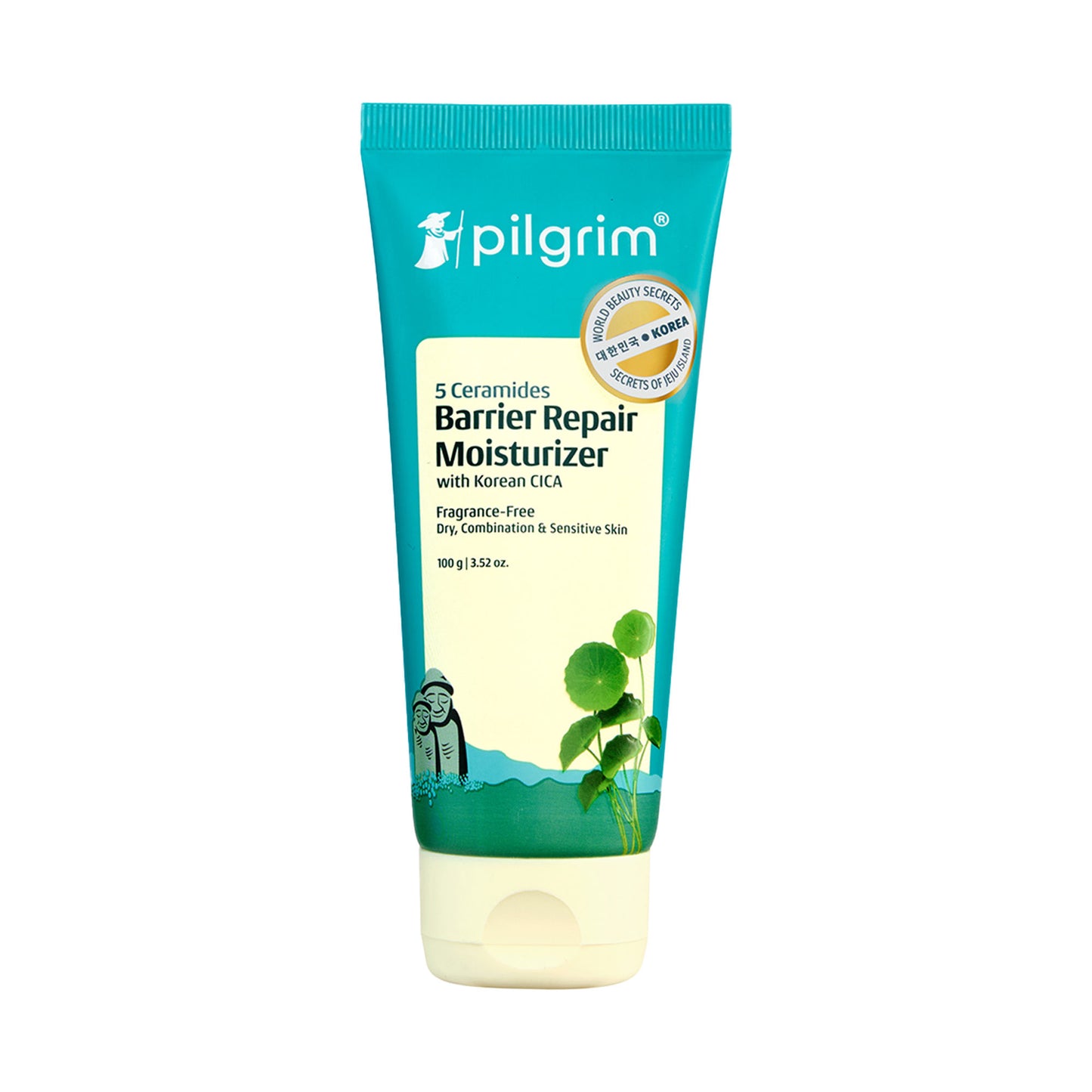 Pilgrim 5 Ceramides Barrier Repair Moisturizer with Korean CICA Lightweight & Non-Sticky