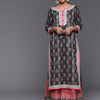 Indyancart VA Women'sEthnic Motifs Printed Kurta with Sharara