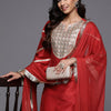 Indyancart VA Women'sRegular Sequinned Kurta with Trousers & Dupatta