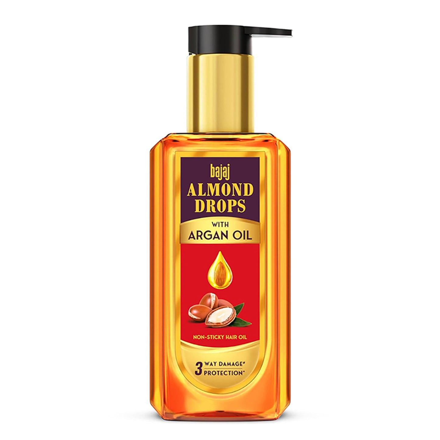 Bajaj Almond Drops Non Sticky Hair Oil With Almond Oil And Argan Oil