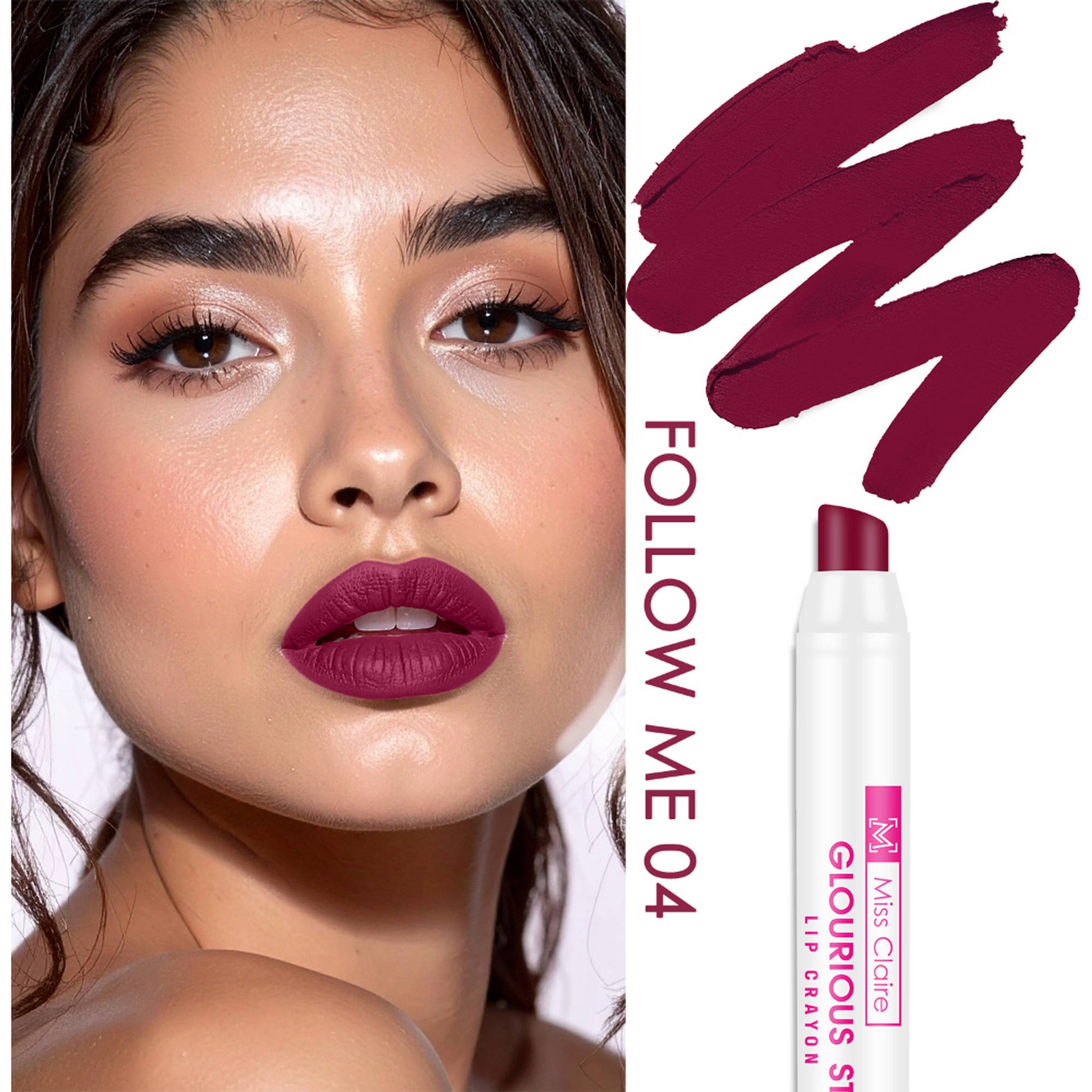 Miss Claire Glourious Stay Lip Crayon - 04 Follow Me