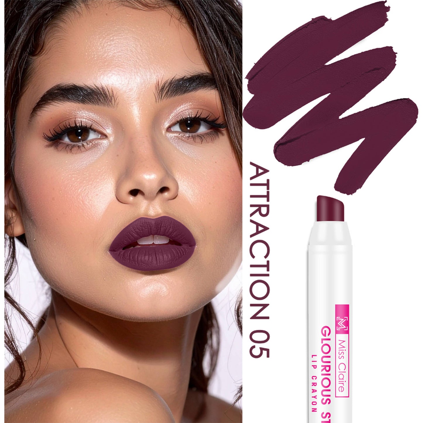 Miss Claire Glourious Stay Lip Crayon - 05 Attraction