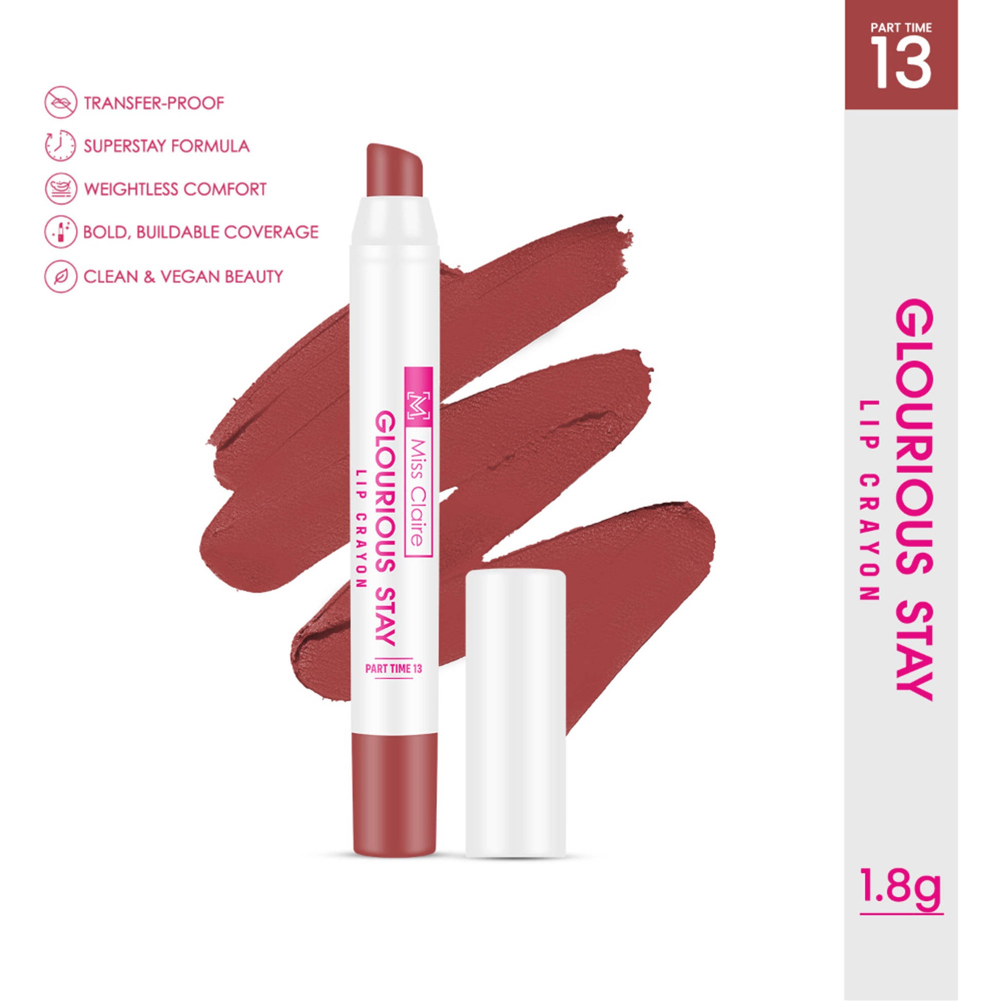 Miss Claire Glourious Stay Lip Crayon - 13 Part Time