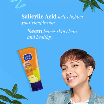 Clean & Clear Pimple Clearing Face Wash with Neem & Salicylic Acid for Oily and Acne-Prone Skin