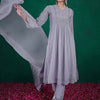 Indyancart SN Women's Floral Embroidered A-Line Kurta With Trouser & Dupatta