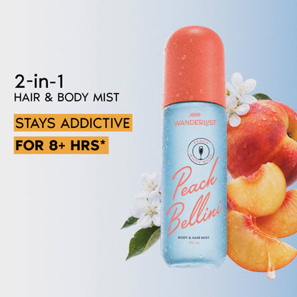 Wanderlust Body & Hair Mist Perfume - Peach Bellini