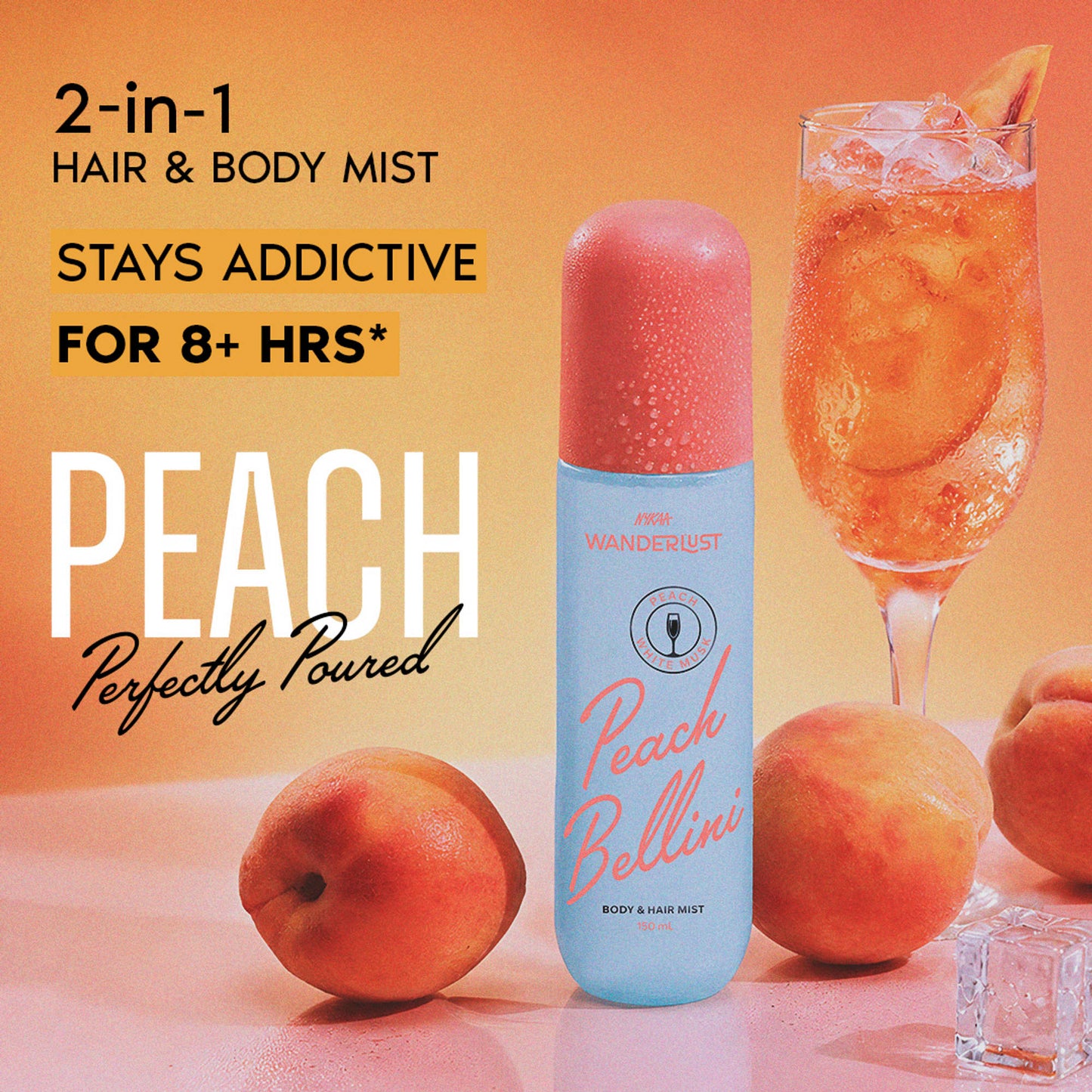 Wanderlust Body & Hair Mist Perfume - Peach Bellini