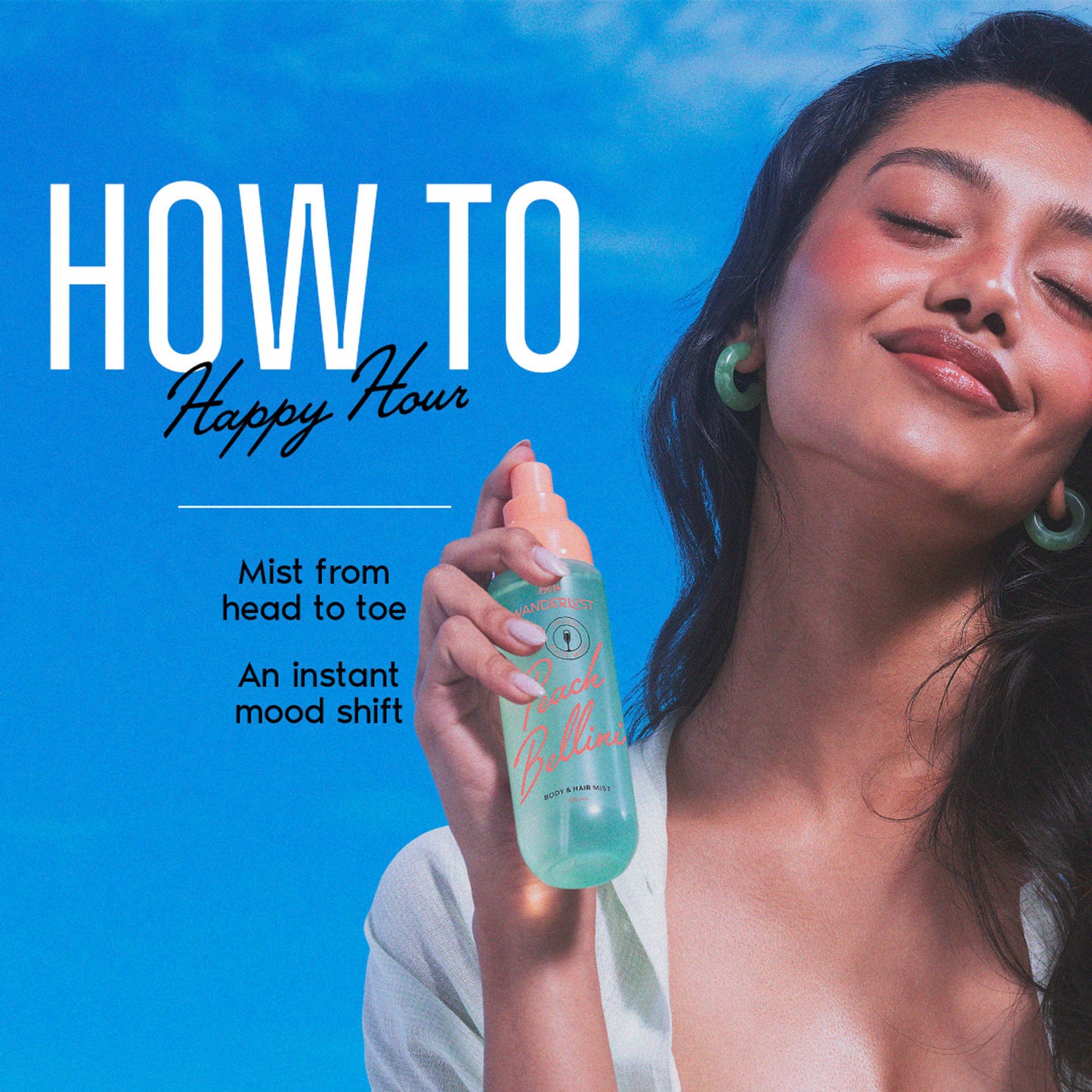 Wanderlust Body & Hair Mist Perfume - Peach Bellini