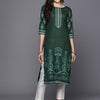 Dhiyona IE Ethnic Motifs Foil Printed Straight Kurta