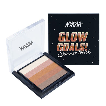 Nykaa Cosmetics Glow Goals! Shimmer Brick Highlighter Palette - Shimmer Rays