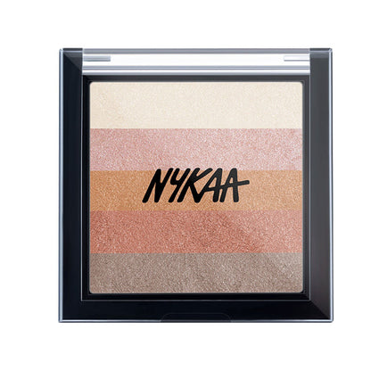 Nykaa Cosmetics Glow Goals! Shimmer Brick Highlighter Palette - Shimmer Rays