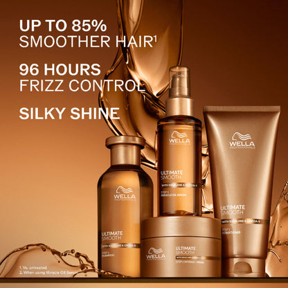 Wella Professionals Ultimate Smooth Shampoo for Frizzy and Dry Hair Up to 85% Smooth Hair