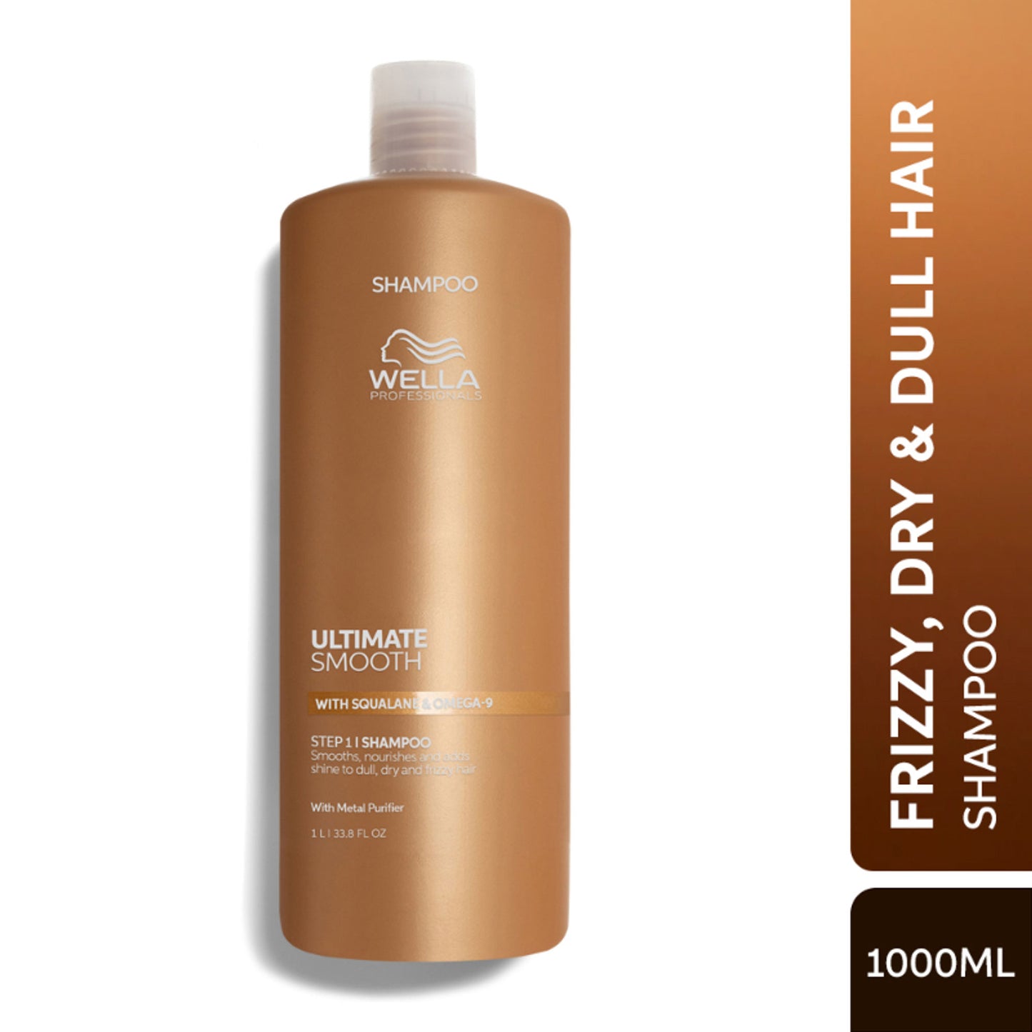 Wella Professionals Ultimate Smooth Shampoo for Frizzy and Dry Hair Up to 85% Smooth Hair