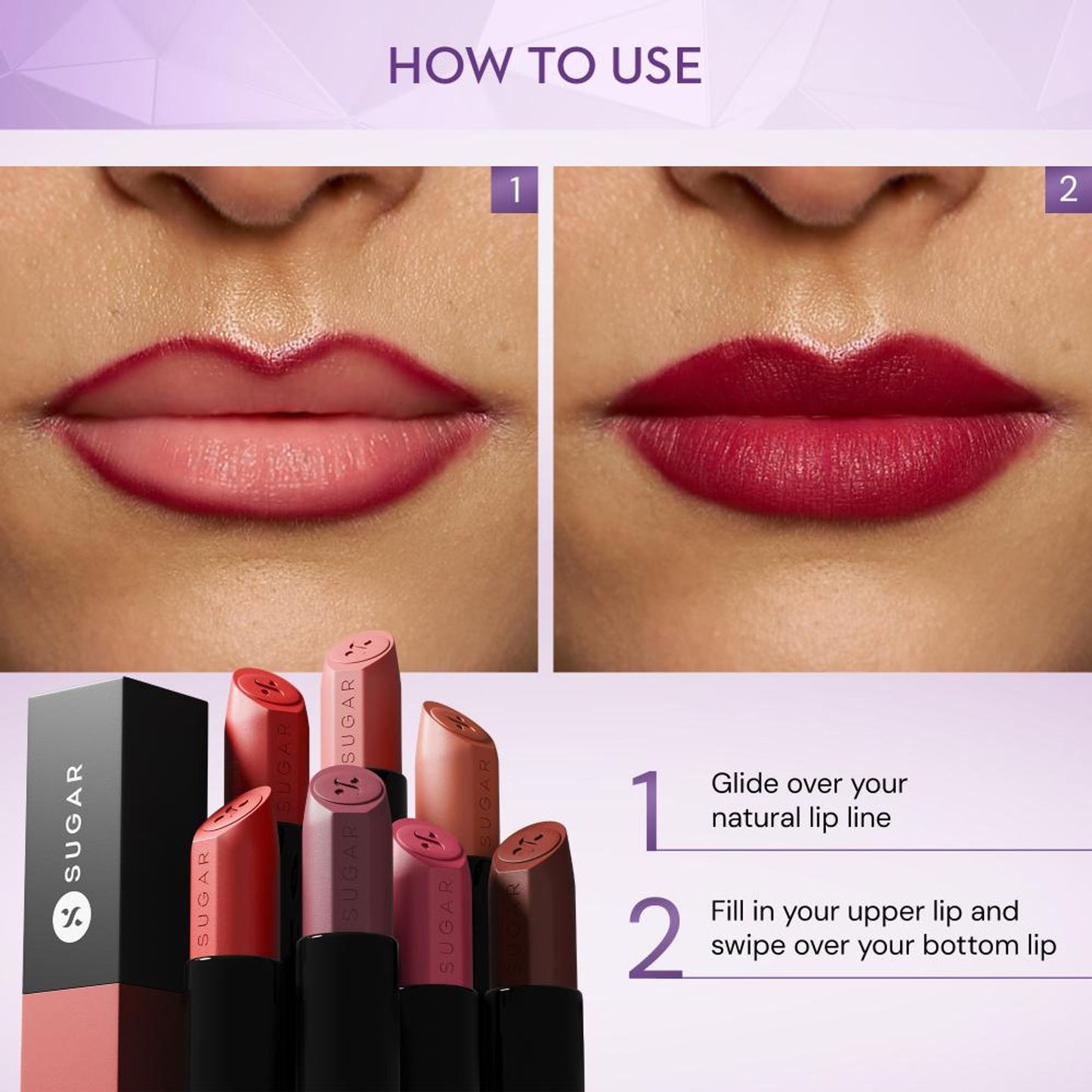 SUGAR Glide Peptide Serum Lipstick HA + Vit E Velvet Matte - 01 Santorini Sunset