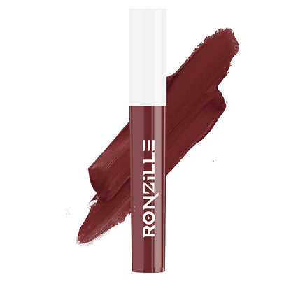 Ronzille Non Transfer Matte Liquid Lipstick Plus Lip Gloss - Nudes And Browns Pack Of 4