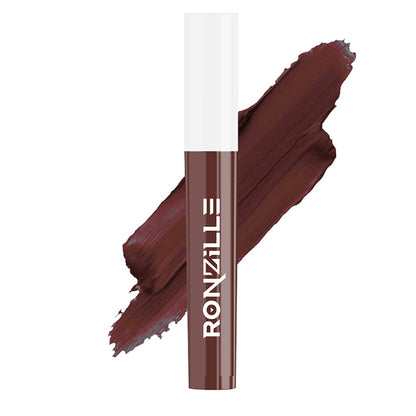 Ronzille Non Transfer Matte Liquid Lipstick Plus Lip Gloss - Nudes And Browns Pack Of 4