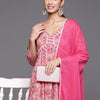 Dhiyona VA Women's Floral Printed Empire Pure Cotton Kurta with Trousers & With Dupatta