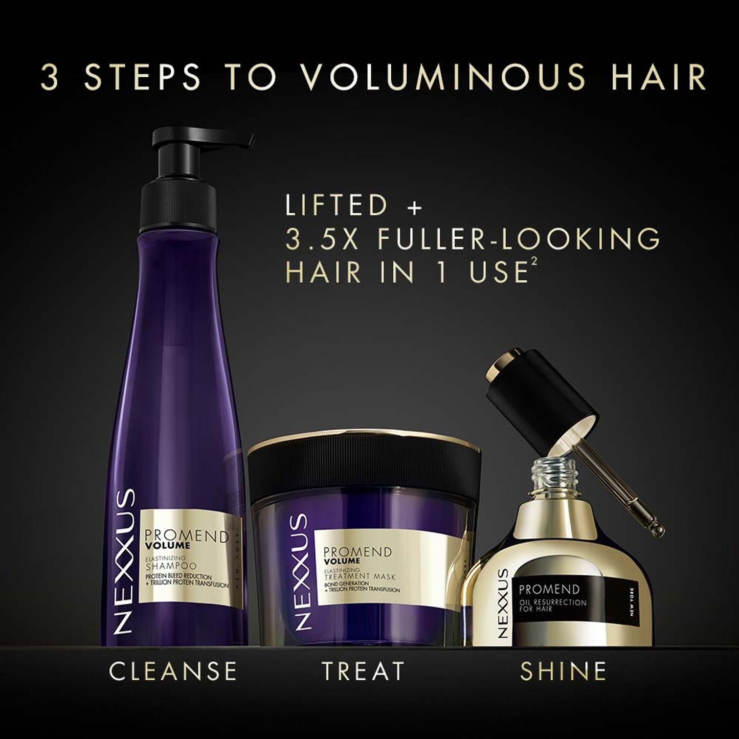 NEXXUS Promend Volume Bond Repair Sulfate-Free Shampoo for Thin & Flat Hair