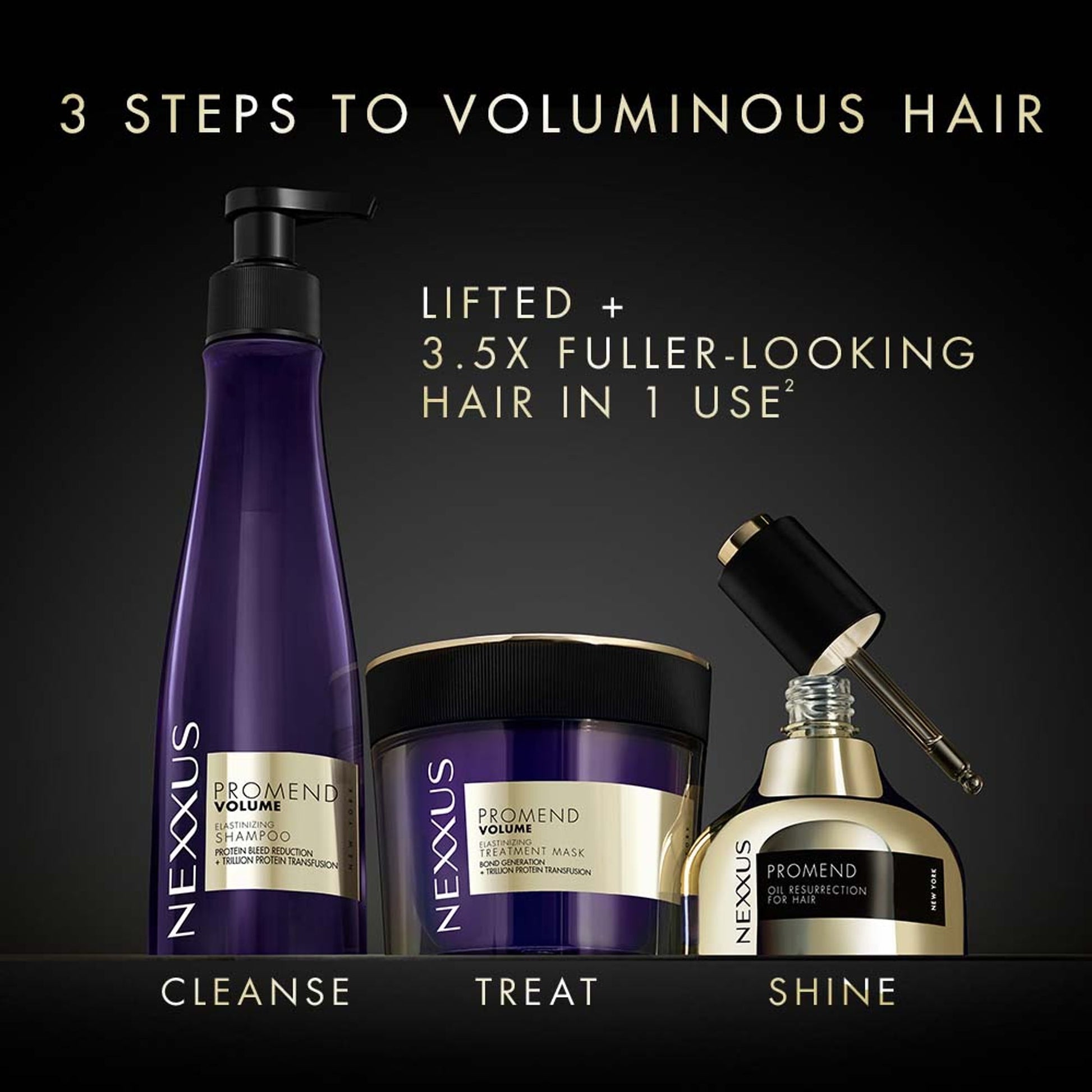 NEXXUS Promend Volume Bond Repair Sulfate-Free Shampoo for Thin & Flat Hair